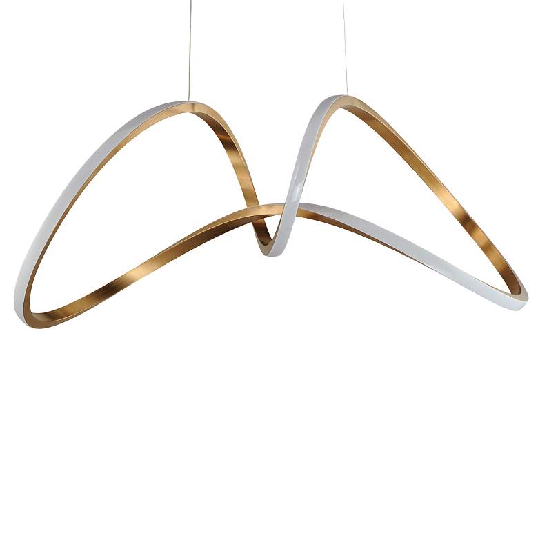 Image 2 Perpetual LED Pendant in Brushed Champagne more views
