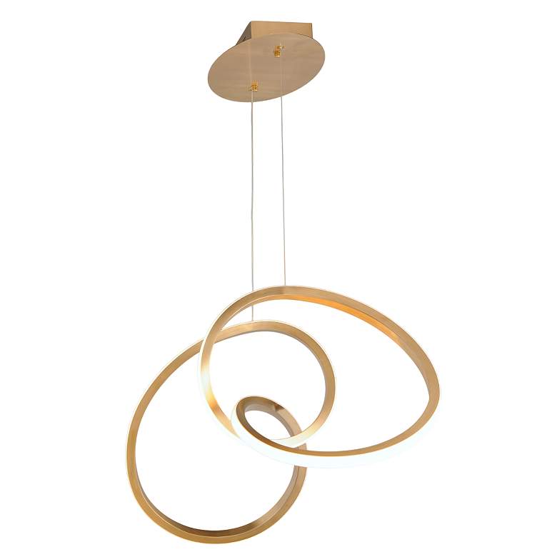 Image 5 Perpetual LED Pendant in Brushed Champagne more views