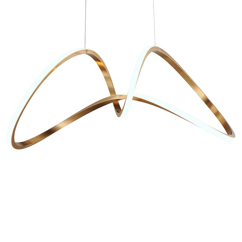 Image 6 Perpetual LED Pendant in Brushed Champagne more views