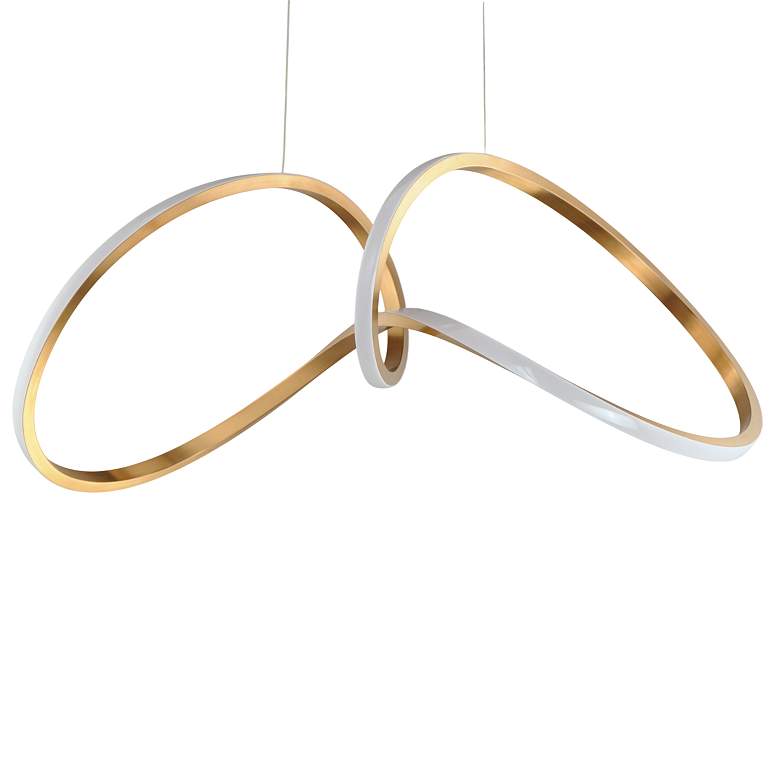 Image 7 Perpetual LED Pendant in Brushed Champagne more views