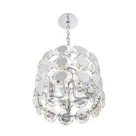 Image2 of Perrene 12" Wide Chrome Crystal 3-Light Mini Chandelier more views