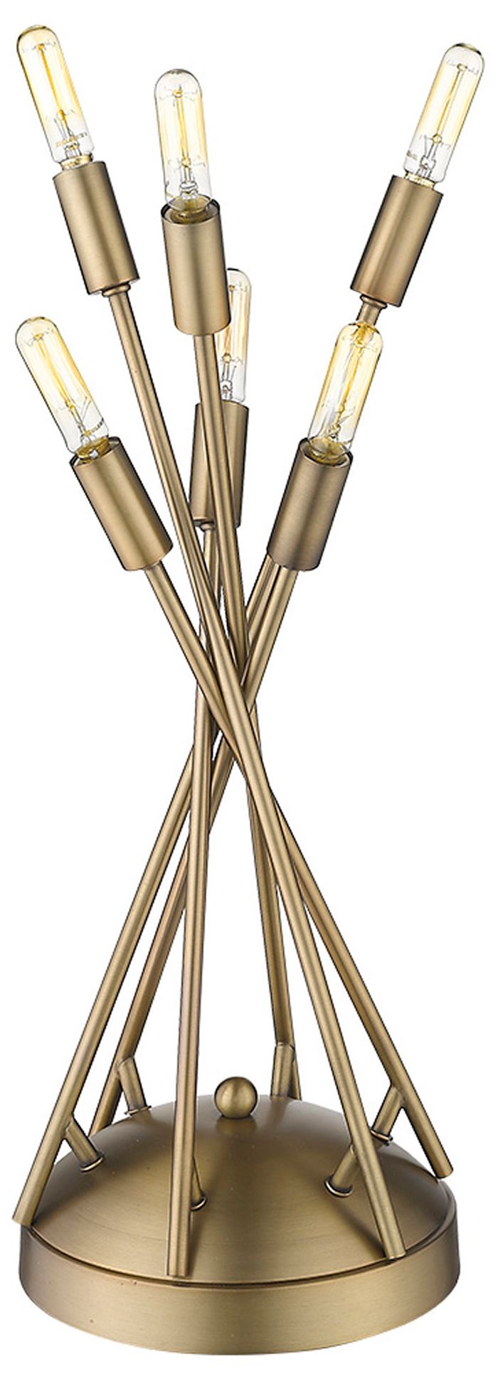 Image 3 Perret 6-Light Aged Brass Table Lamp more views