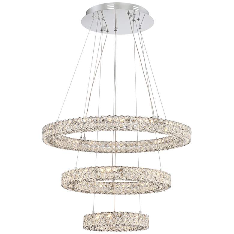 Perriello 27 1/2&quot; Wide Crystal Ring LED Chandelier by Inspire Me Home