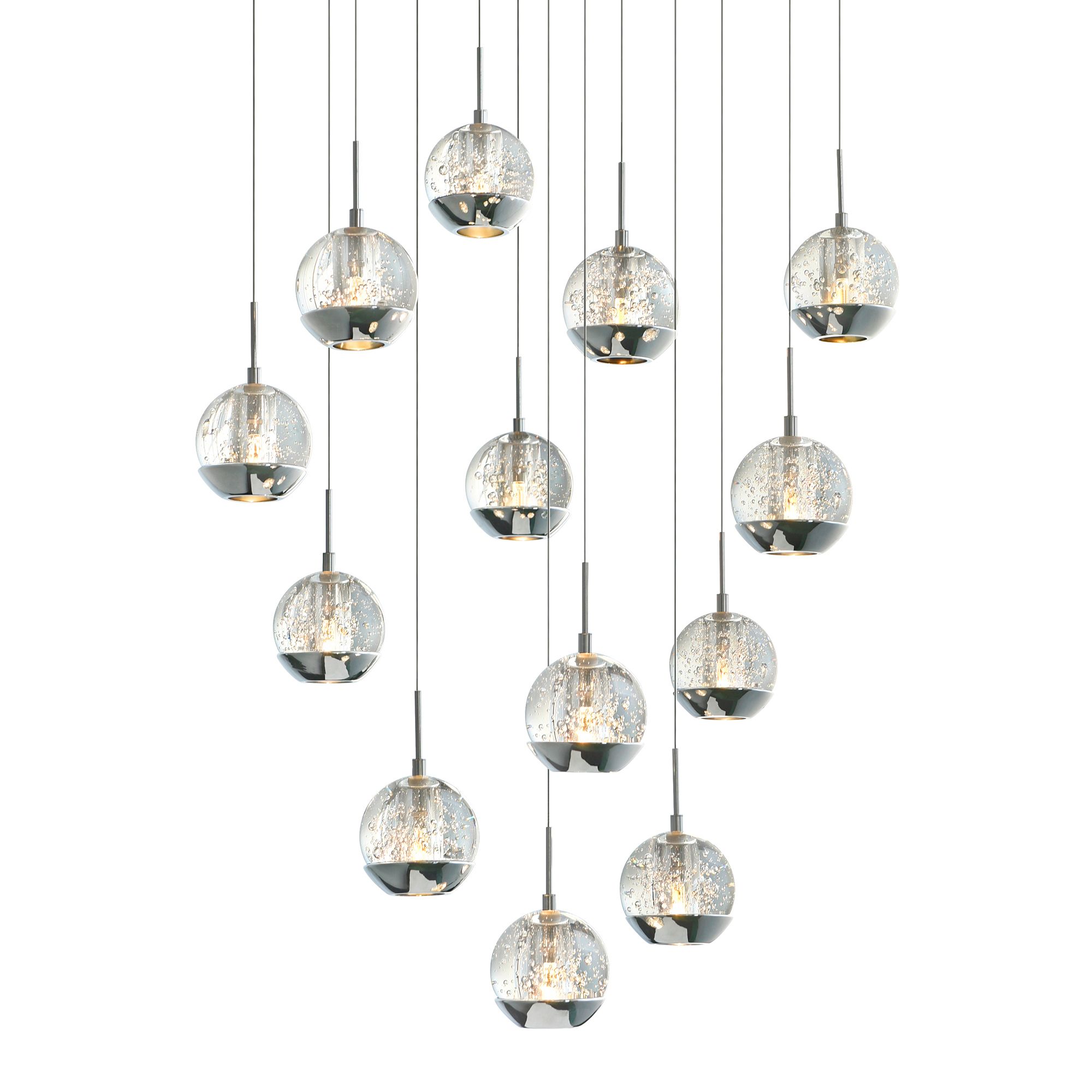 Image 2 Perrier 13 Light Multi Light Pendant With Chrome Finish more views