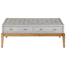 Image1 of Perrine 18" Modern Wood Rectangular Cocktail Table in Soft Graphite Gr