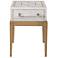 Perrine 23" Soft White Wooden Accent Table