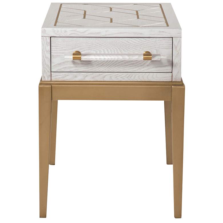 Image 1 Perrine 23" Soft White Wooden Accent Table
