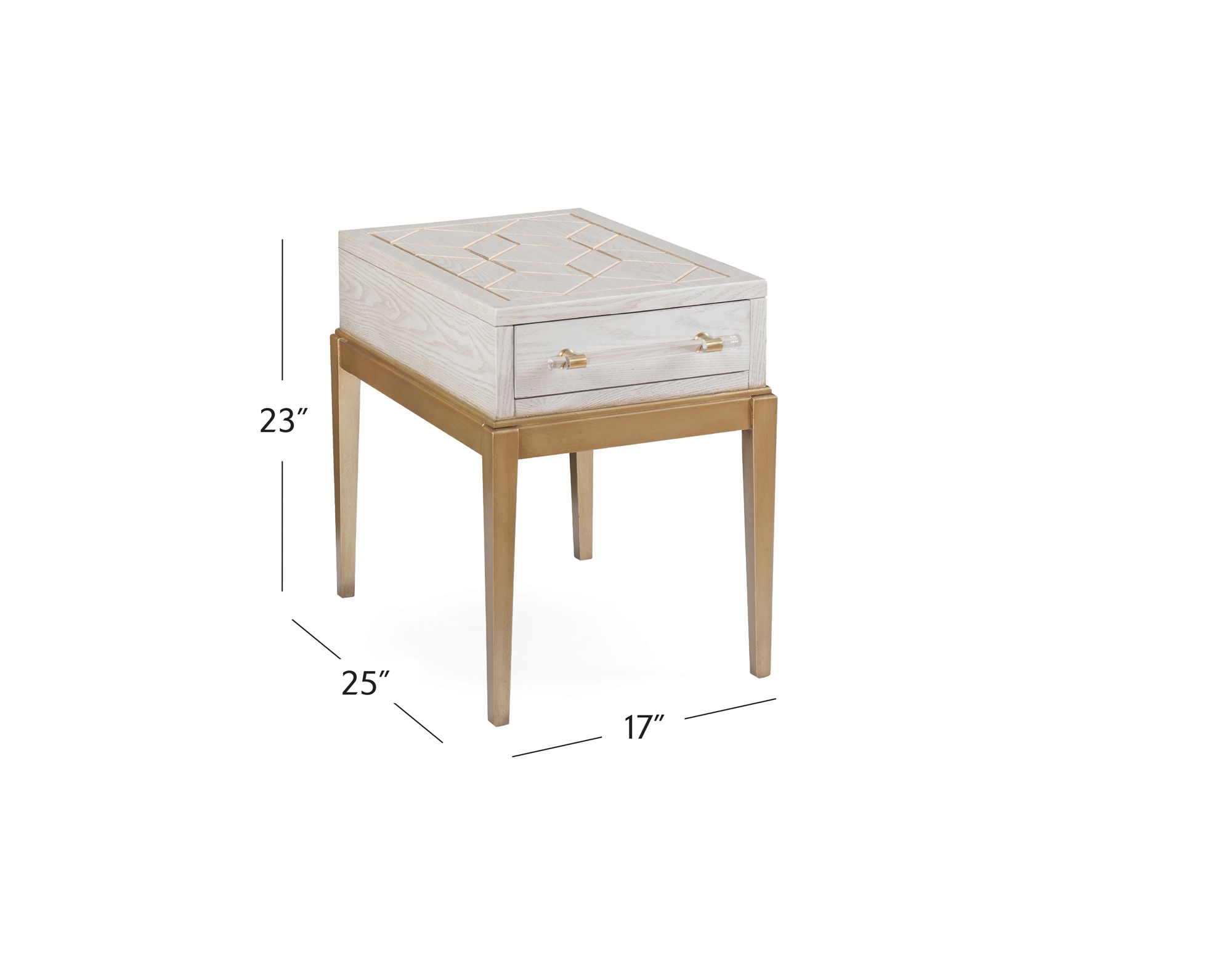 Image 4 Perrine 23" Soft White Wooden Accent Table more views