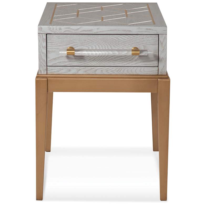 Image 1 Perrine 23" Wood Chairside Table in Soft Graphite Gray