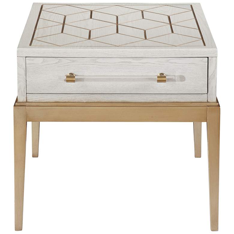 Image 1 Perrine 24" Soft White Wooden End Table