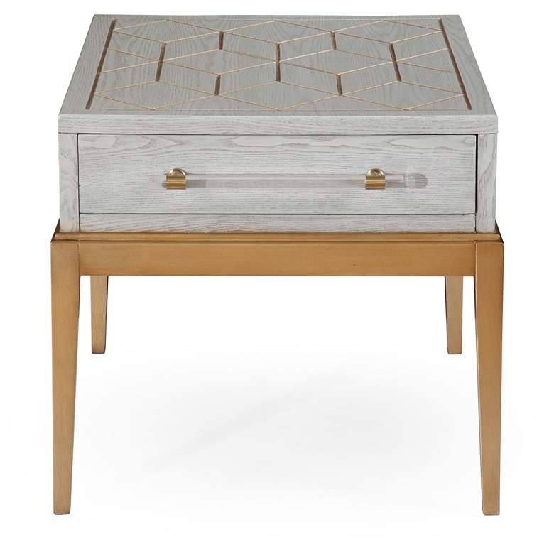 Image 1 Perrine 24" Wood Rectangular End Table in Soft Graphite Gray