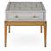 Perrine 24" Wood Rectangular End Table in Soft Graphite Gray