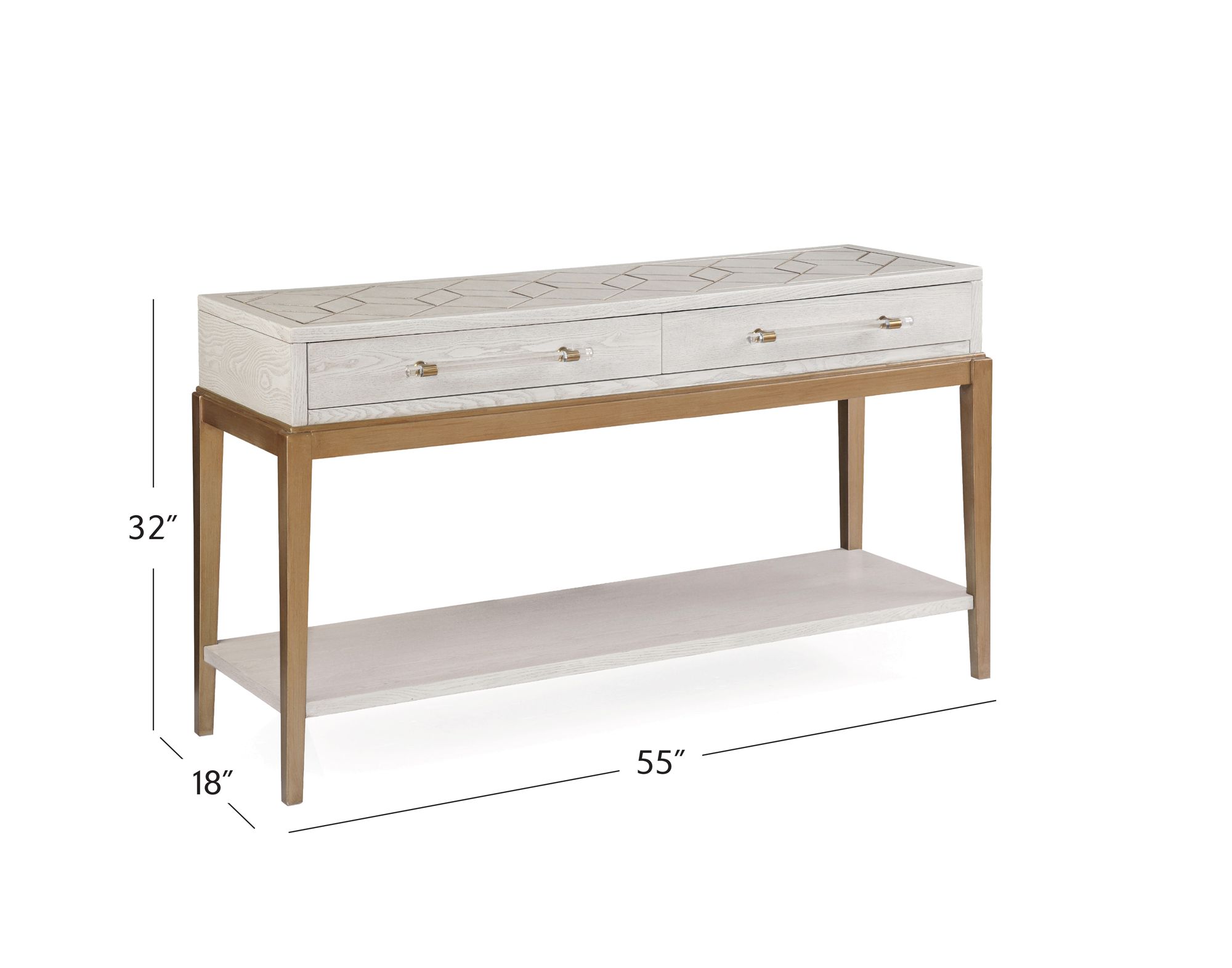 Image 4 Perrine 32" Soft White Console Table more views