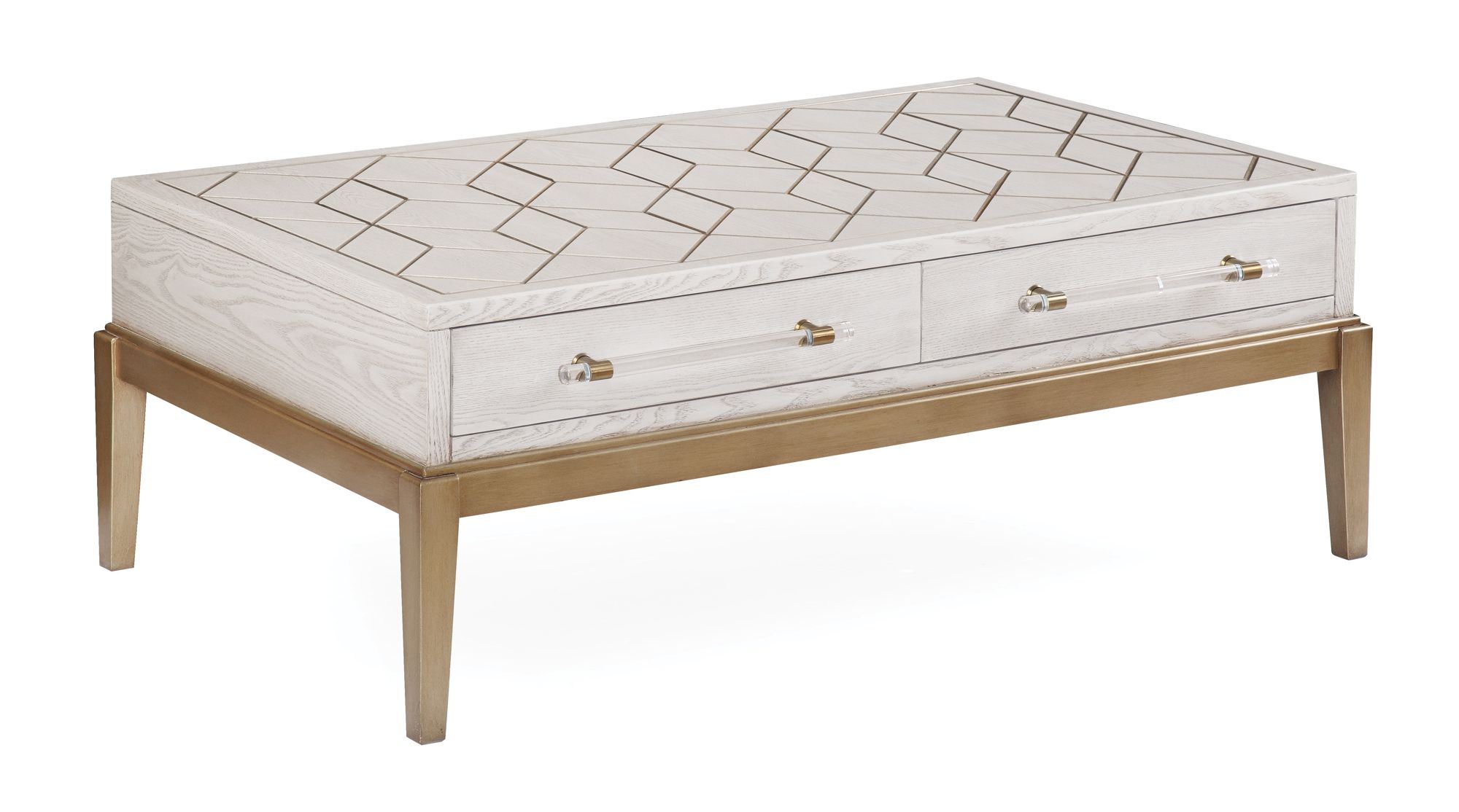 Image 2 Perrine 48" Wide White Wood Rectangular Cocktail Table more views