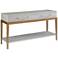 Perrine 55"W Soft Graphite and Gold 2-Drawer Console Table
