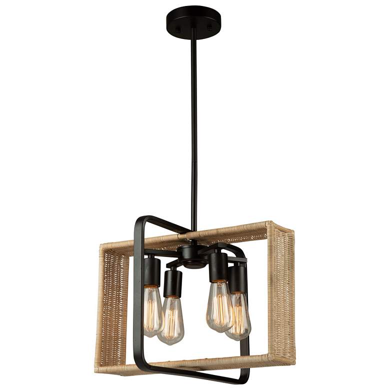 Image 1 Perris 4 Light Pendant Black