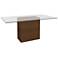 Perry 1.6 Tempered Glass Top Nut Brown Dinning Table