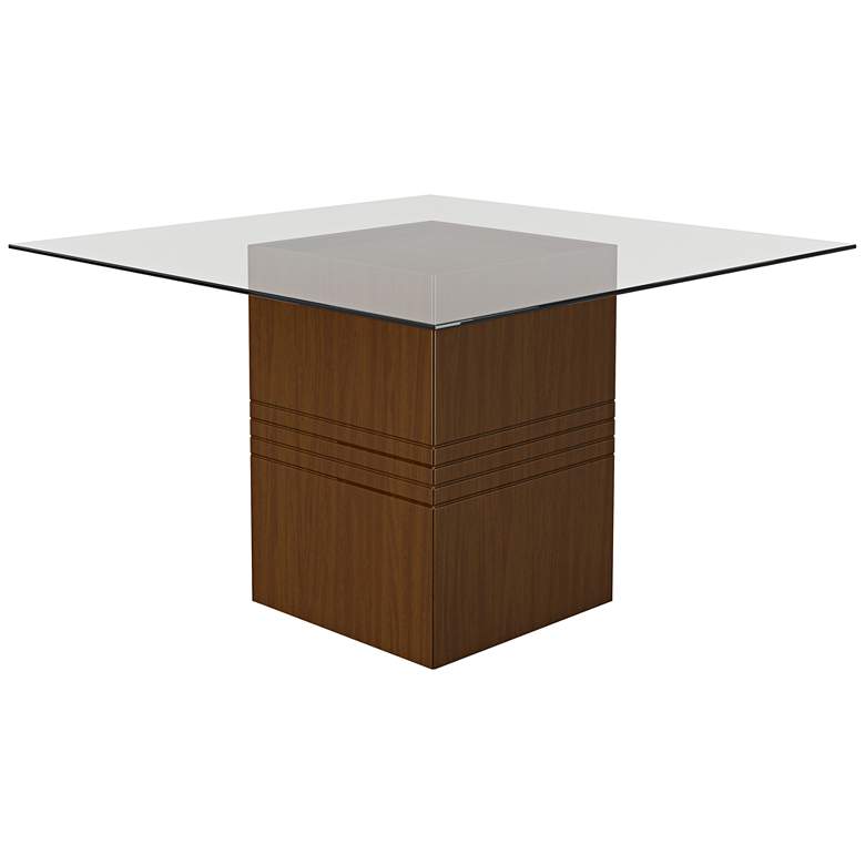 Image 1 Perry 1.8 22 1/2 inch Wide Nut Brown Square Wood Dining Table