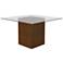 Perry 1.8 22 1/2" Wide Nut Brown Square Wood Dining Table