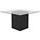 Perry 1.8 55" Wide Black Gloss Square Wood Dining Table