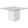 Perry 1.8 55" Wide White Gloss Square Wood Dining Table