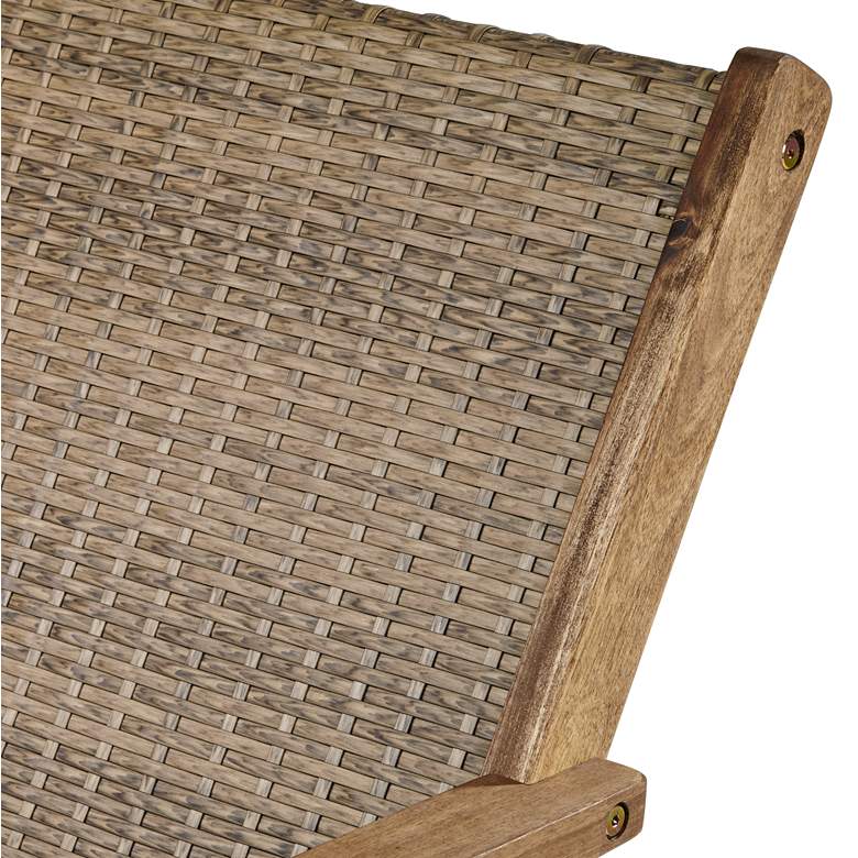 Image 4 Perry 27 3/4 inch Wide Natural Wood Outdoor Armchair more views