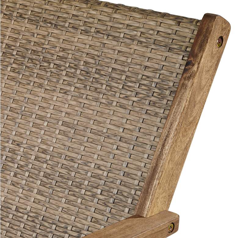 Image 4 Perry 27 3/4" Wide Natural Wood Outdoor Armchair more views