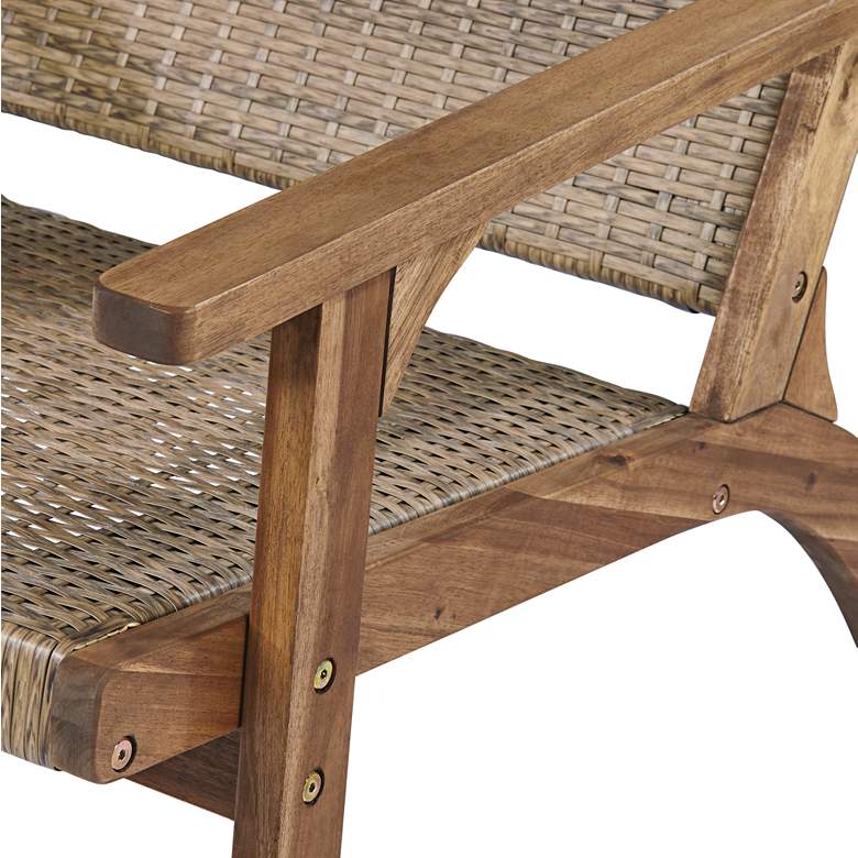 Image 5 Perry 27 3/4" Wide Natural Wood Outdoor Armchair more views
