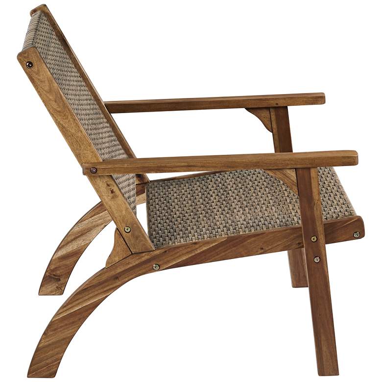 Image 6 Perry 27 3/4" Wide Natural Wood Outdoor Armchair more views
