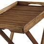 Perry 27" Wide Natural Wood Outdoor Folding Tray