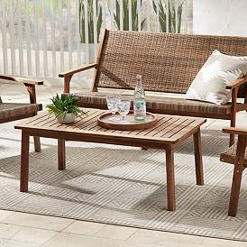 Image2 of Perry 43 1/4" Wide Wood Outdoor Coffee Table