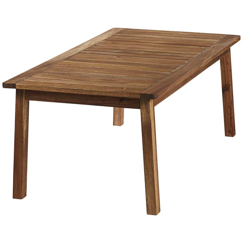 Perry 43 1/4 inch Wide Wood Outdoor Coffee Table more views