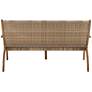 Perry 55 1/4" Wide Natural Wood Outdoor Sofa in scene
