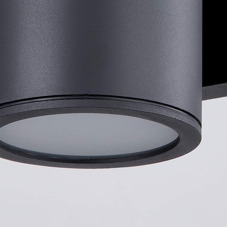 Image 3 Perry 9" High Texture Black Outdoor Wall Light more views