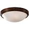 Perry Bronze 13" Round Flush Ceiling Light