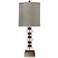 Perry Brushed Nickel Metal And Clear Crystal Table Lamp