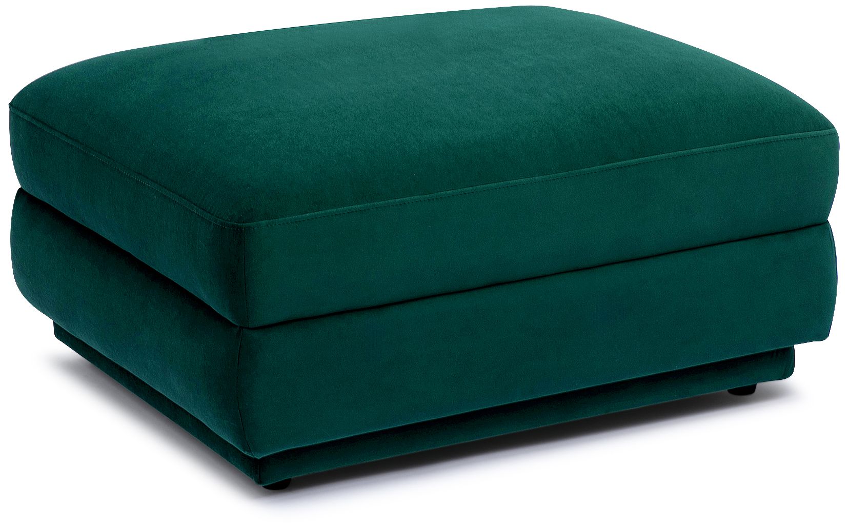 Image 2 Perry Deep Green Performance Velvet Modular Sectional Ottoman more views