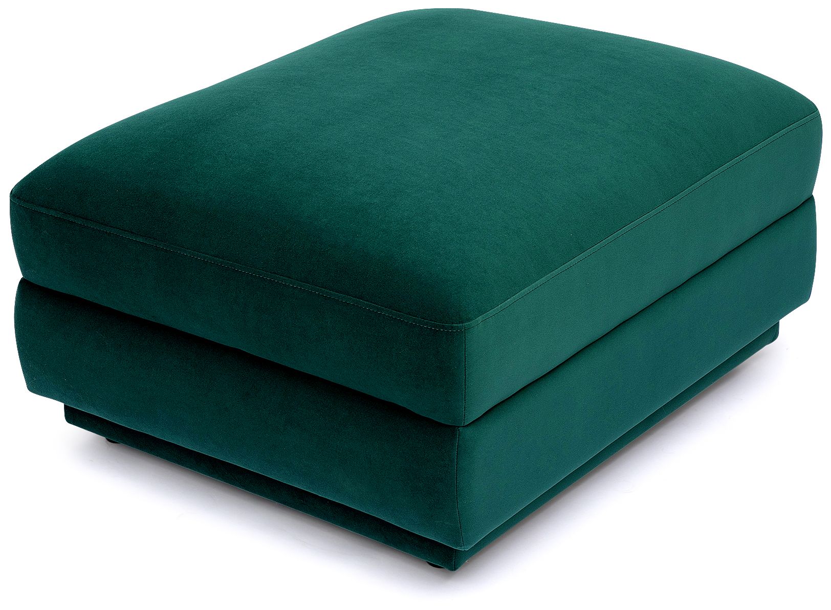 Image 3 Perry Deep Green Performance Velvet Modular Sectional Ottoman more views