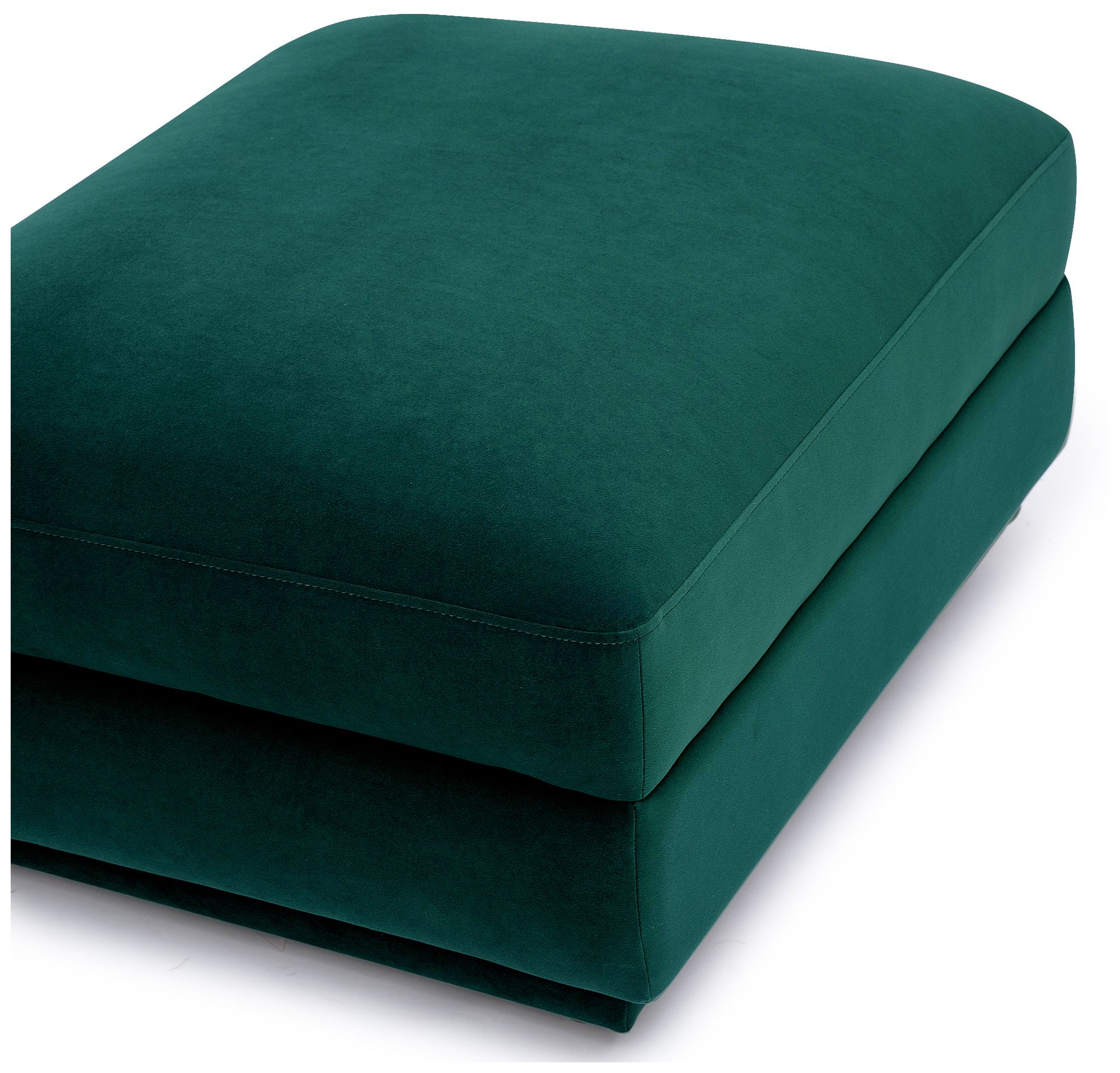 Image 4 Perry Deep Green Performance Velvet Modular Sectional Ottoman more views