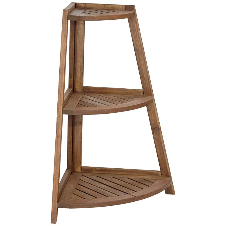 Image 6 Perry Wooden 3-Shelf Indoor-Outdoor Plant Stand more views