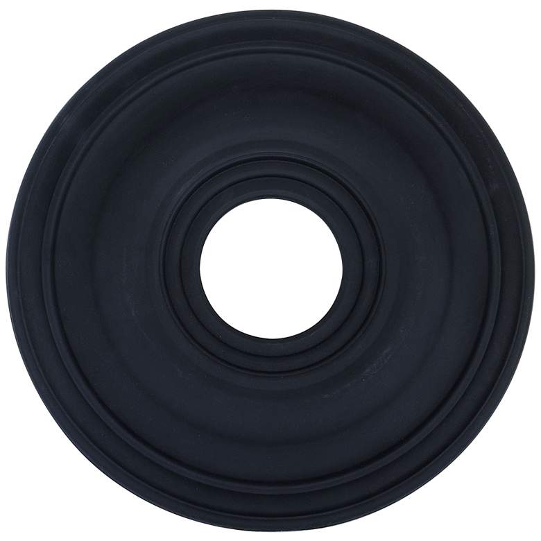 Image 1 Perryton 16" Wide Black Ceiling Medallion