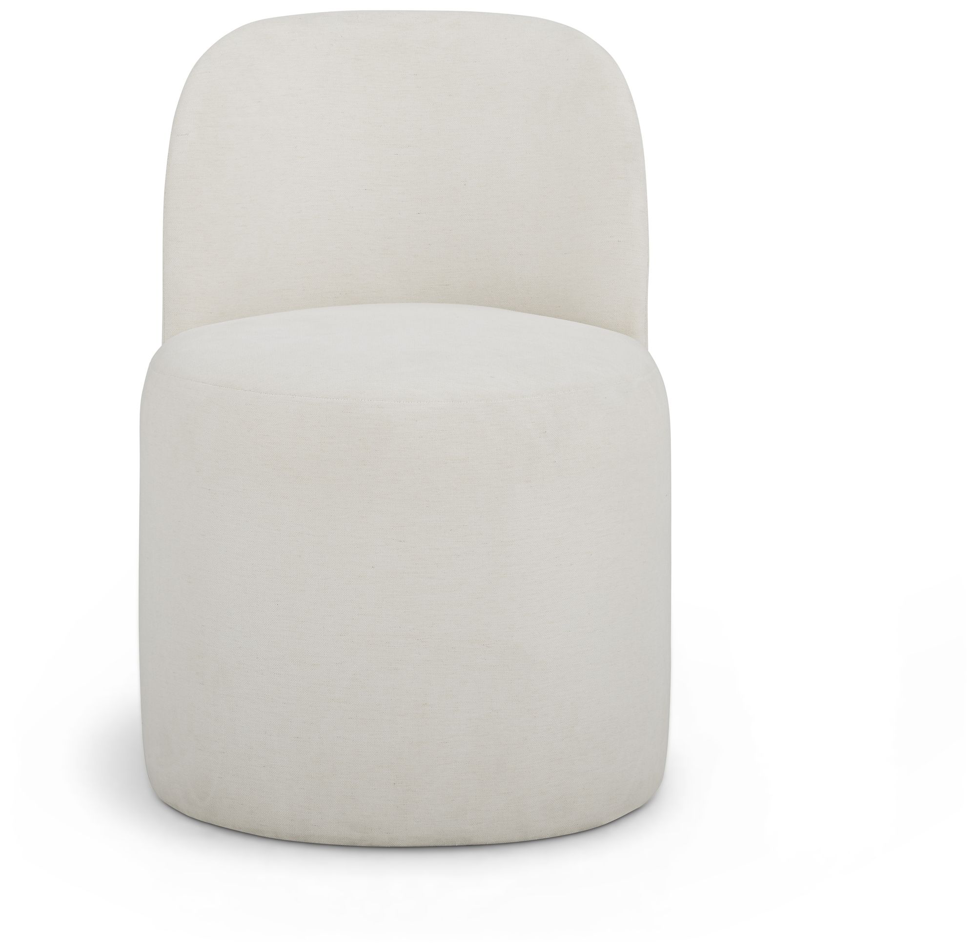 Image 2 Persa Round Back Cream Performance Chenille Dining Chair more views