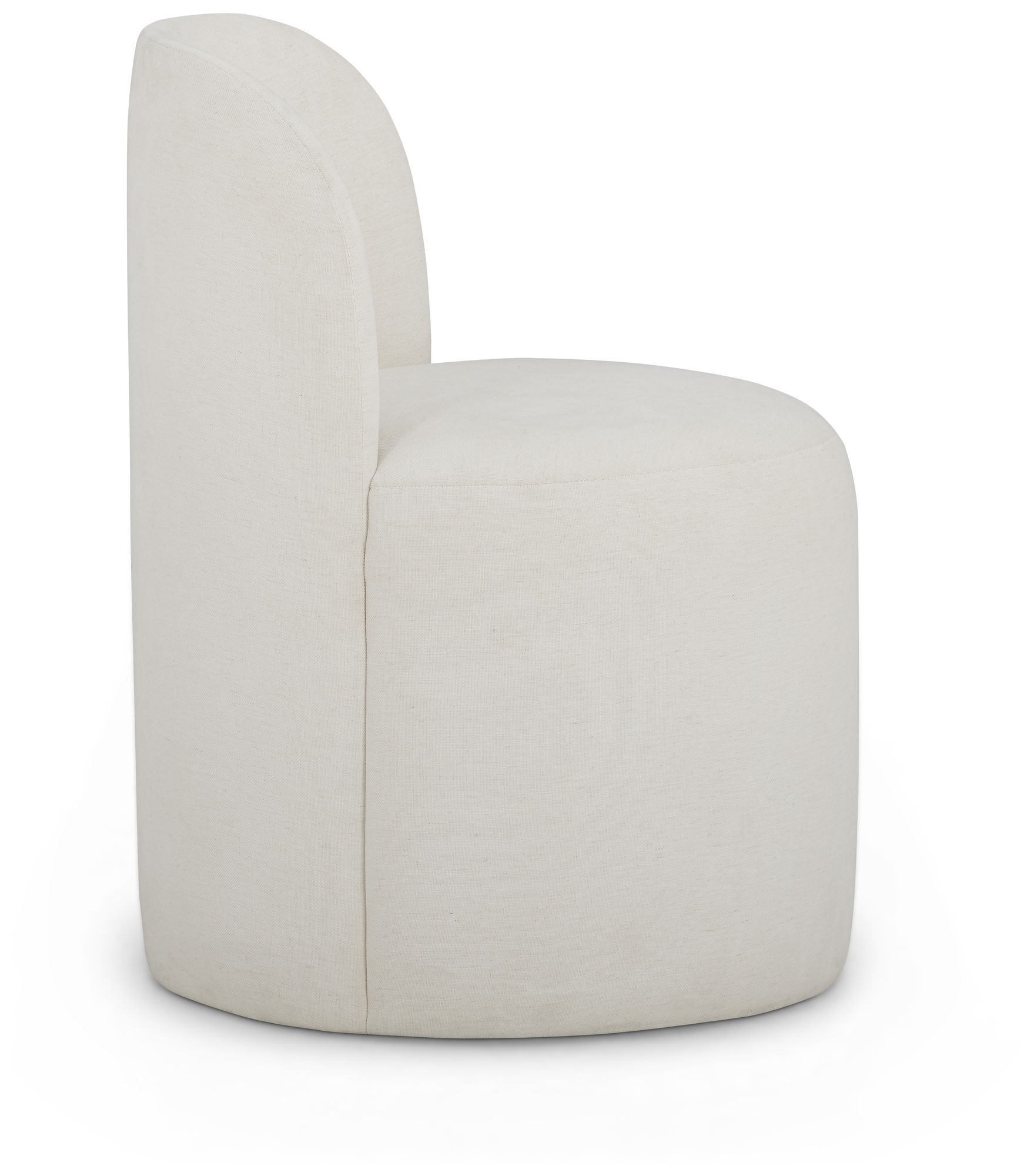 Image 4 Persa Round Back Cream Performance Chenille Dining Chair more views