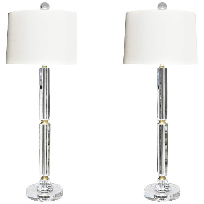 Image 1 Perseid Polished Crystal Table Lamps Set of 2