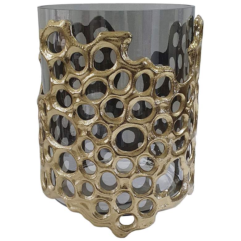 Image 1 Persey Black & Gold Candleholder
