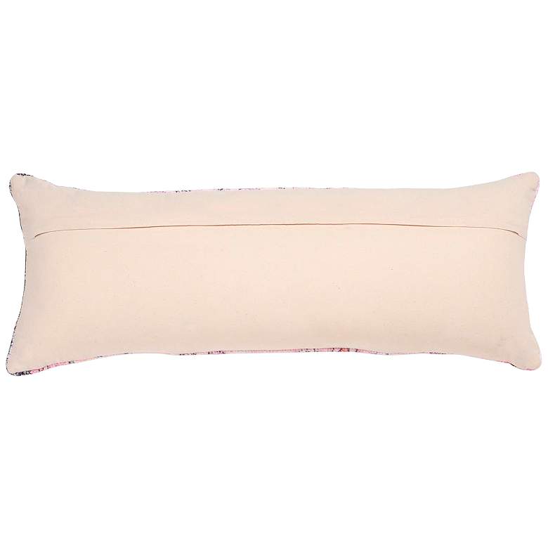 Image 3 Persia Pink Woven Fiber 27" x 10" Bolster Pillow more views