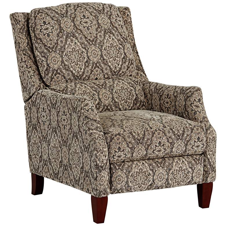 Image 1 Persian Green and Beige 3-Way Push Recliner Chair