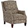 Persian Green and Beige 3-Way Push Recliner Chair