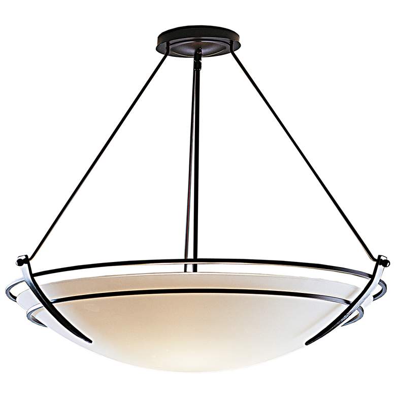 Image 1 Persidio Tryne 28 1/2" Wide Black Opal Glass Ceiling Light