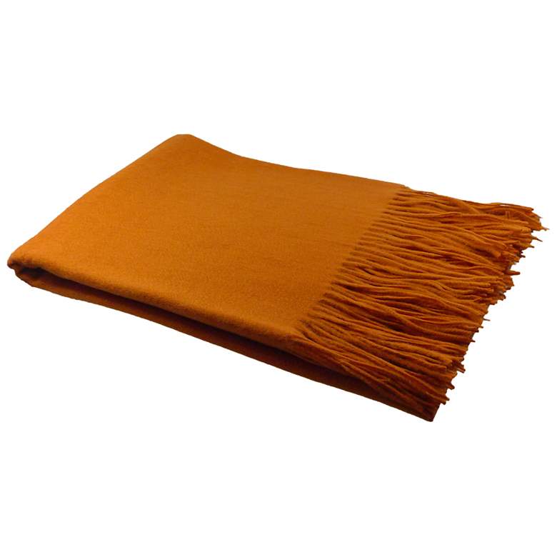 Image 1 Persimmon Merino Wool Throw Blanket